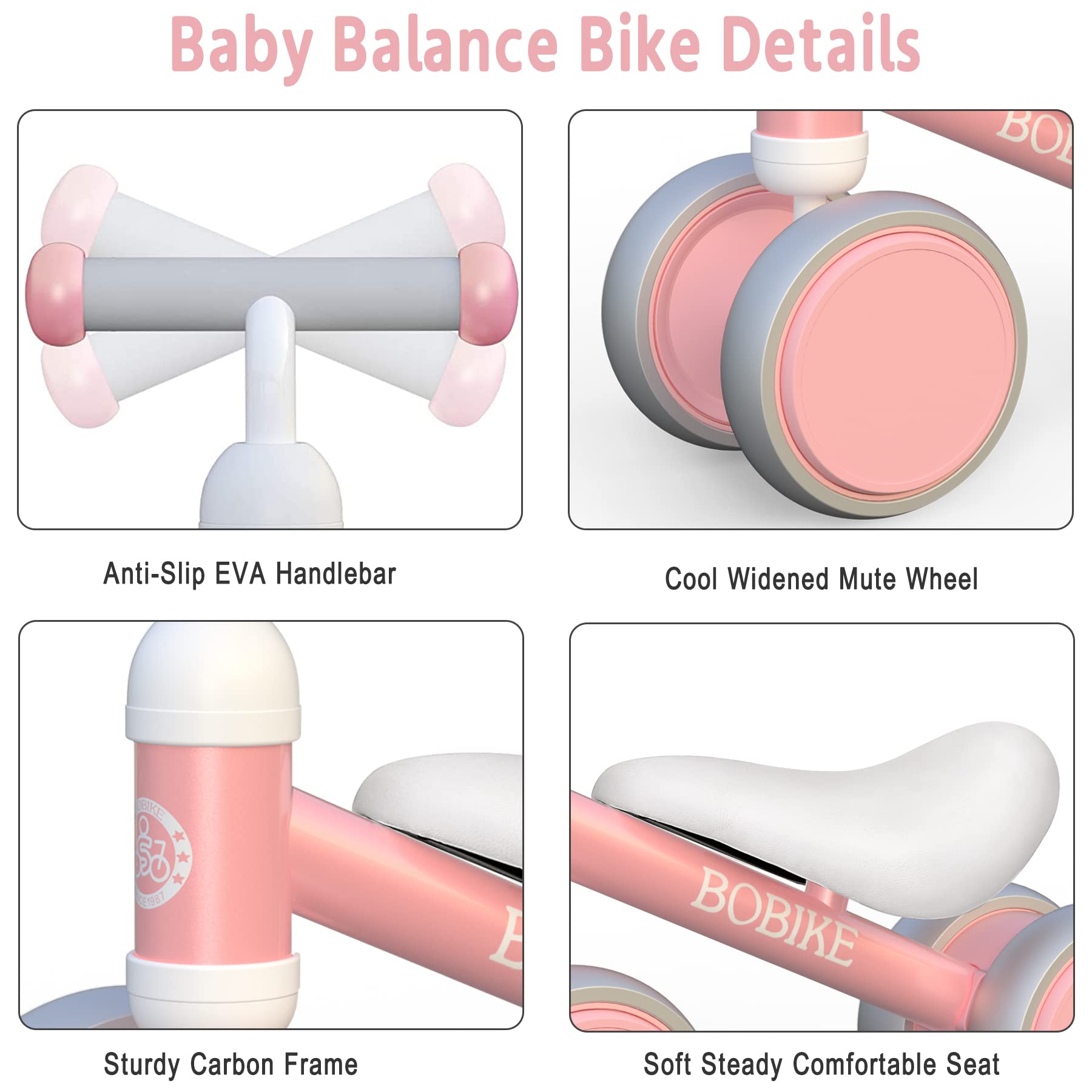 Foto 4 pulgar | Venta Internacional - Bicicleta Balance Bobike Baby Para Niñas De 1 Año, Color Rosa