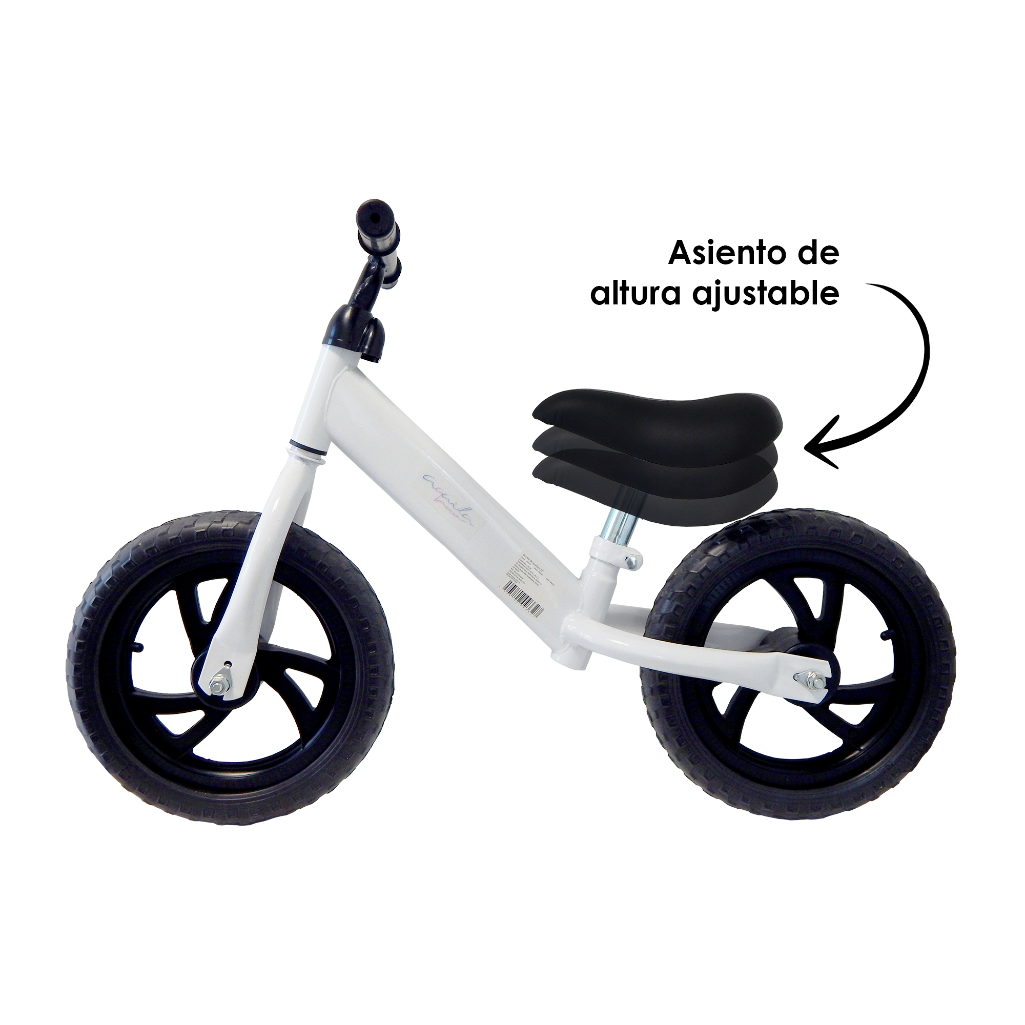 Foto 5 pulgar | Bicicleta de Equilibrio Aquila Charme Blanco Ajustable para Niños