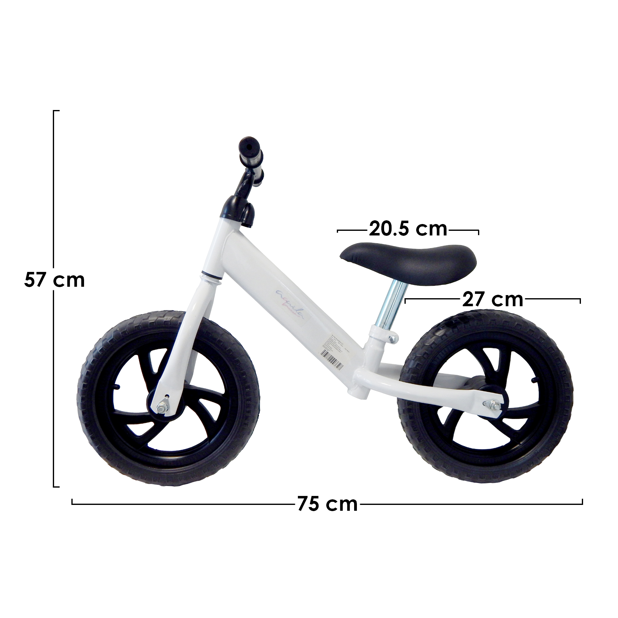 Foto 5 | Bicicleta de Equilibrio Aquila Charme Blanco Ajustable para Niños