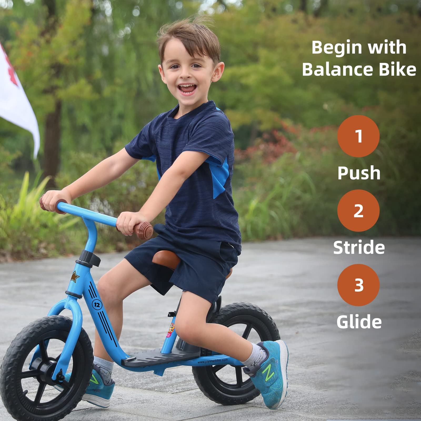 Foto 6 pulgar | Bicicleta Joystar De Balance Bike Para Niños Pequeños De 3 A 6 Años Con 12 Pulgadas - Venta Internacional.