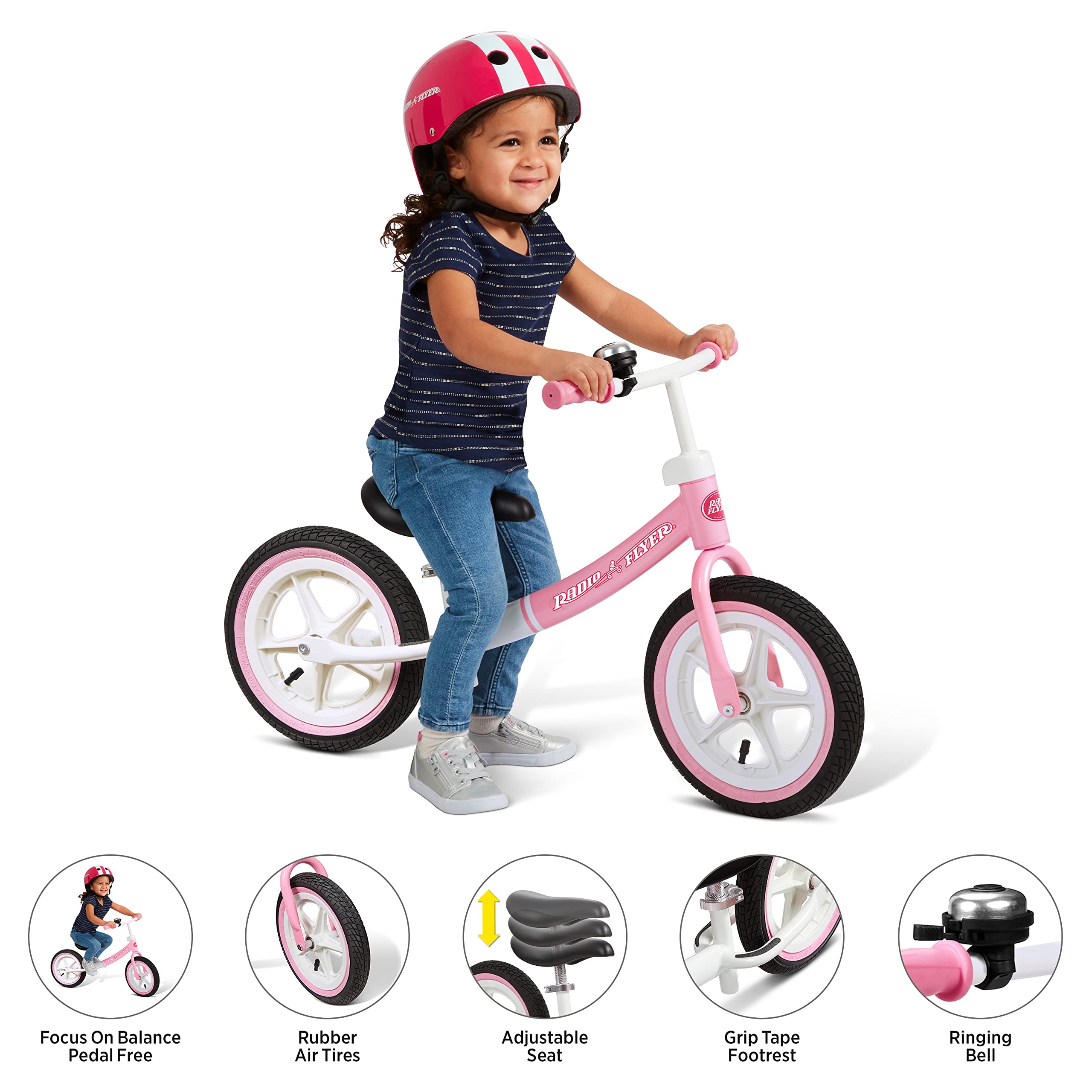 Foto 3 pulgar | Radio Balance Bike Flyer Air Ride Para Bebés De 1,5 A 5 Años, Color Rosa - Venta Internacional.