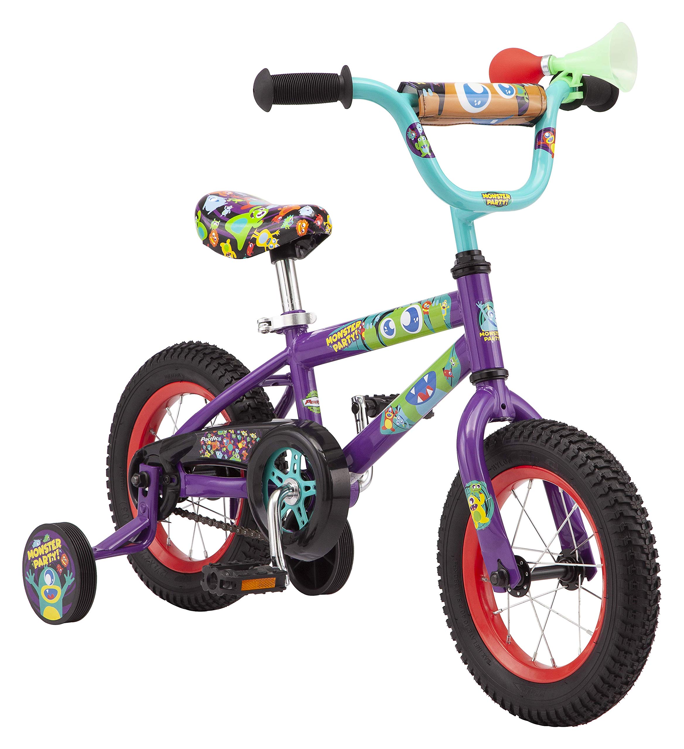 Foto 2 pulgar | Ruedas Bike Pacific Funny Monsters Para Niños De 12 Pulgadas, Color Morado De 3 A 5 Años - Venta Internacional.