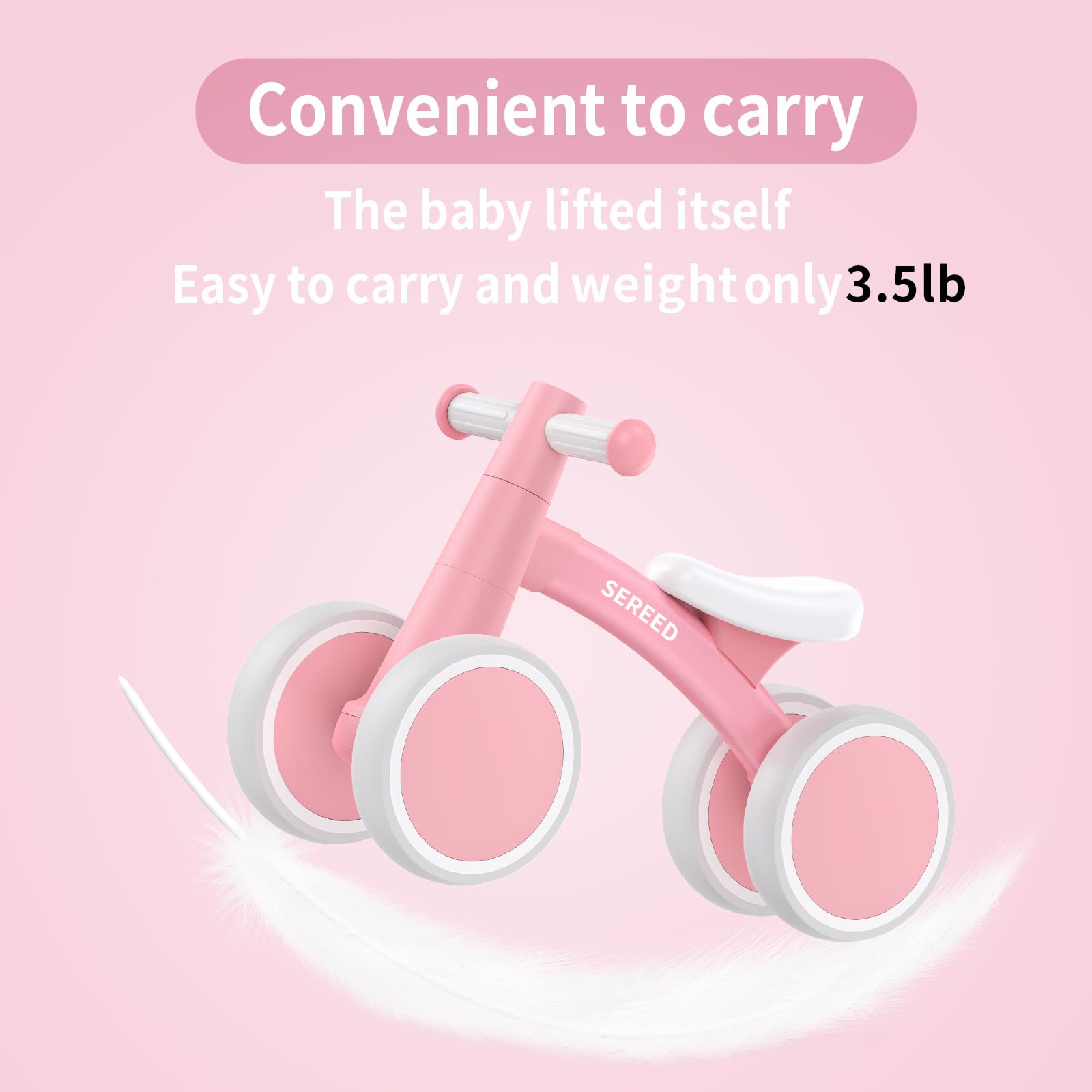 Foto 4 pulgar | Bicicleta Balance Sereed Baby Para Niños Y Niñas De 1 Año, Color Rosa - Venta Internacional.