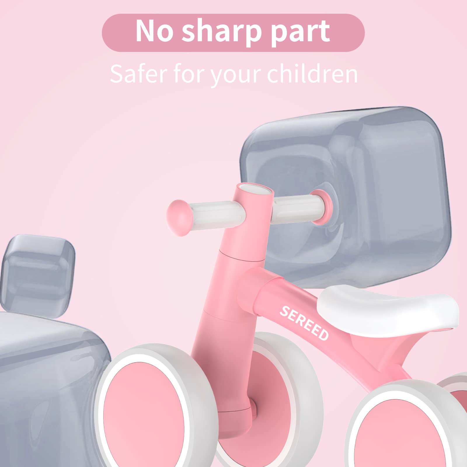 Foto 5 | Bicicleta Balance Sereed Baby Para Niños Y Niñas De 1 Año, Color Rosa - Venta Internacional.