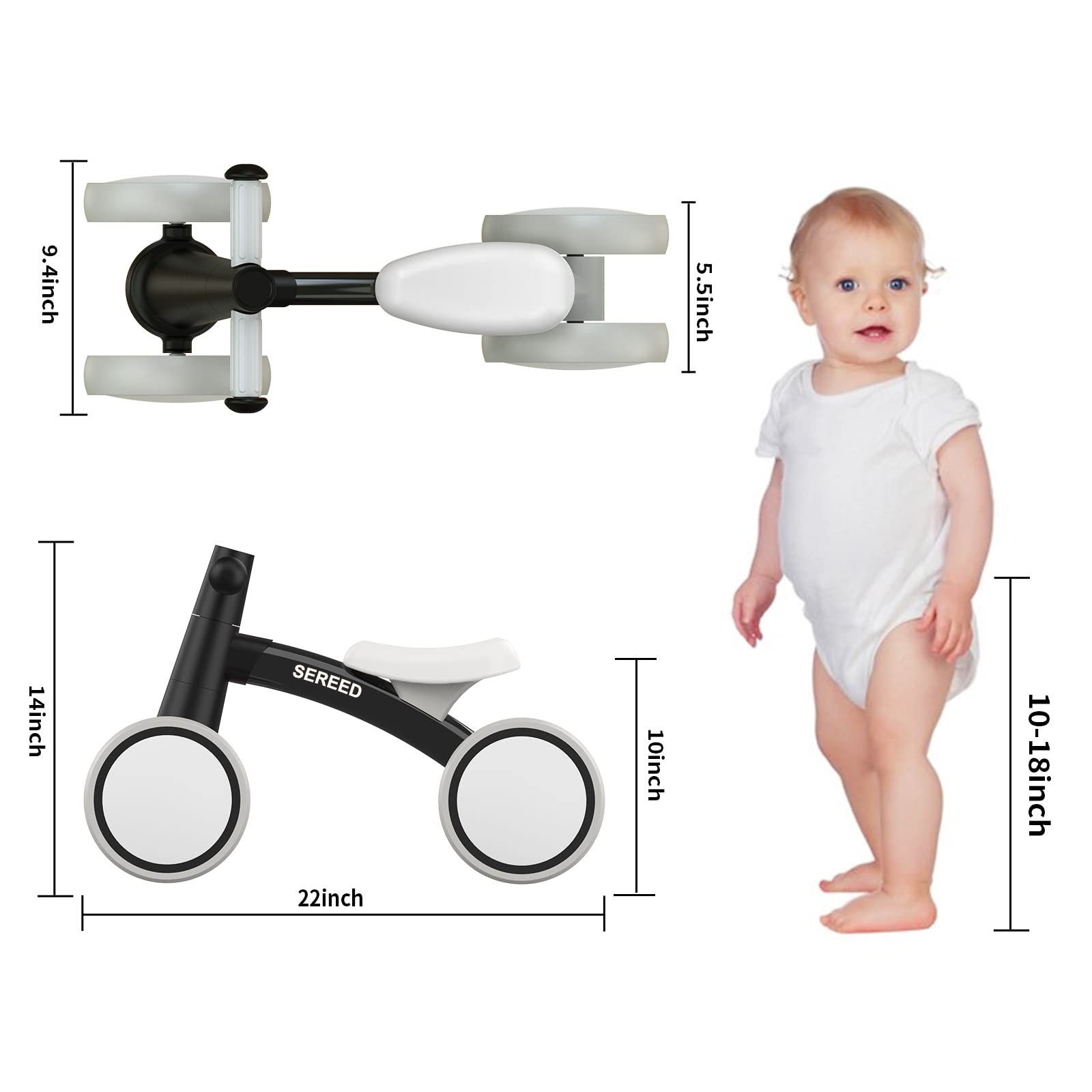 Foto 3 pulgar | Bicicleta Balance Sereed Baby Para Niños De 1 Año Y Niñas De 12 A 24 Meses - Venta Internacional.