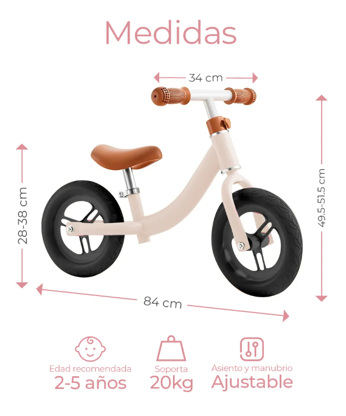 Foto 7 pulgar | Bicicleta De Equilibrio Sin Pedales Entrenadora Para Niños Color Rosa