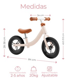 Foto 6 | Bicicleta De Equilibrio Sin Pedales Entrenadora Para Niños Color Rosa