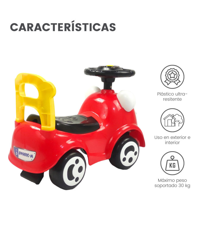 Foto 3 | Montable Correpasillos con Sonido Luz Cajuela Diseño Chango color Rojo