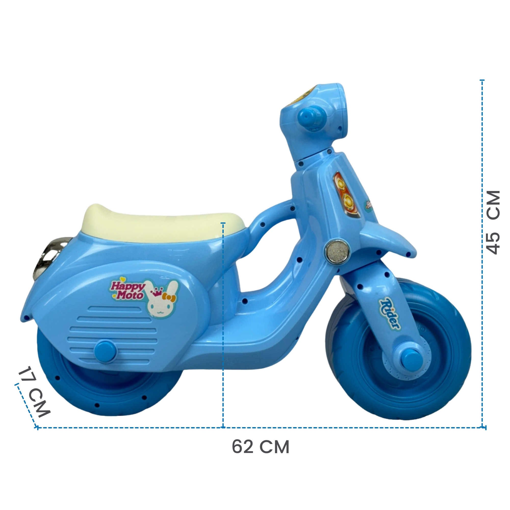 Foto 5 pulgar | Montable para Niños Moto Correpasillos Largo 62 CM color Azul