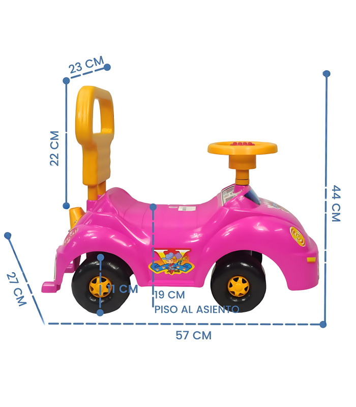 Foto 4 | Coche Montable Correpasillos Genérico IS-777-A Rosa Deportivo con Respaldo y Claxon