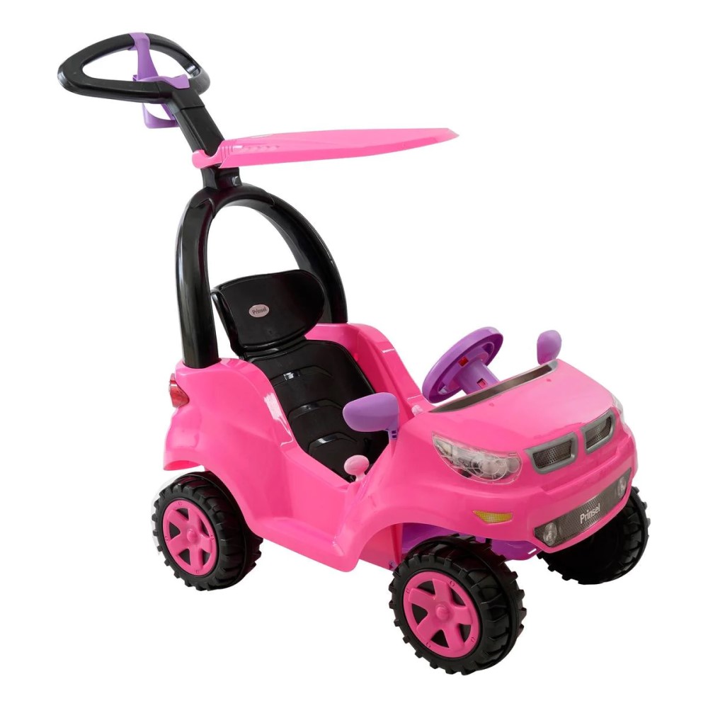 Foto 2 pulgar | Carrito Montable Prinsel Push Car Adventure Rosa con Techo