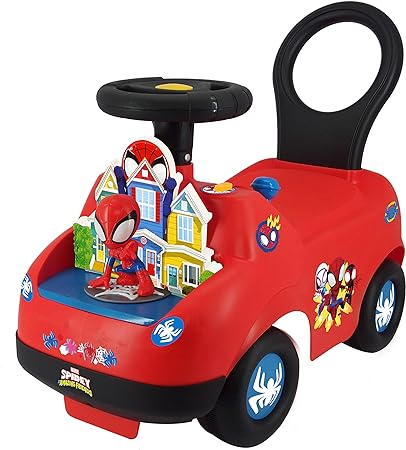 Carrito Montable Kiddieland con Luces y Sonidos Spiderman