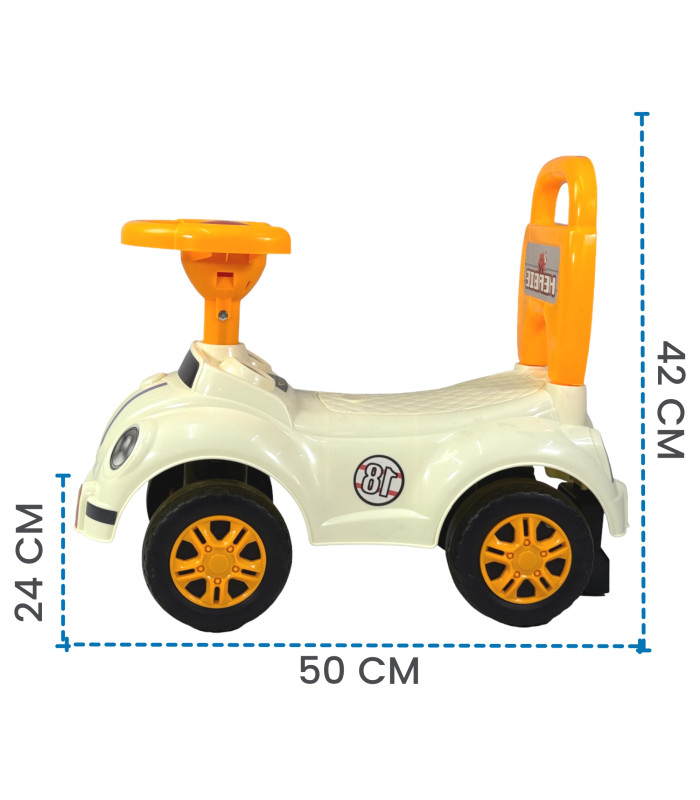 Foto 3 pulgar | Montable Para Niños Vocho Carrito Correpasillos De 50 Cm Blanco