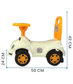 Foto 2 | Montable Para Niños Vocho Carrito Correpasillos De 50 Cm Blanco