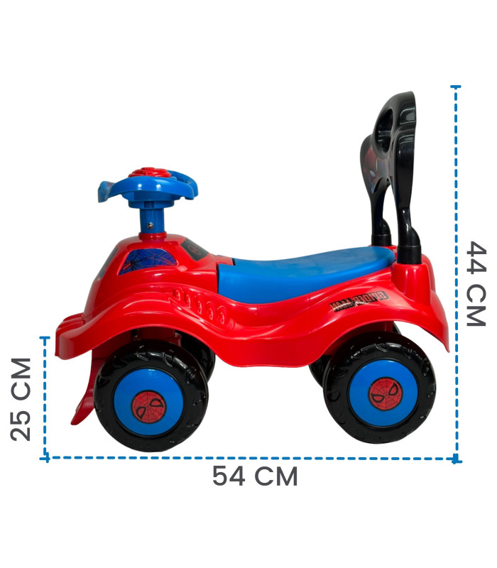 Foto 5 pulgar | Montable Para Niños Spiderman Carrito Correpasillos De 54 Cm Rojo