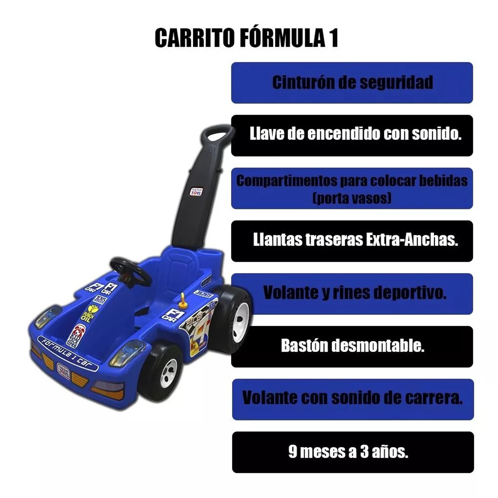 Foto 4 pulgar | Montable de Carro Aquila Azul