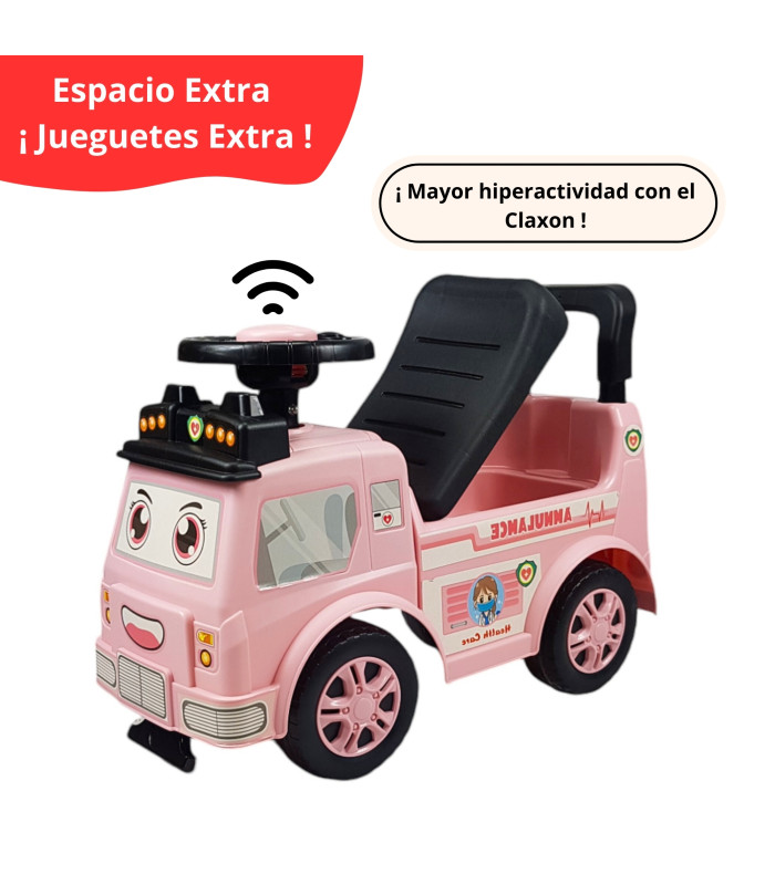 Foto 2 | Montable Para Niños Carrito Oficios Correpasillos De 53 cm - Rosa