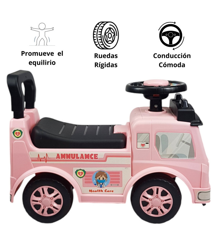 Foto 4 pulgar | Montable Para Niños Carrito Oficios Correpasillos De 53 cm - Rosa