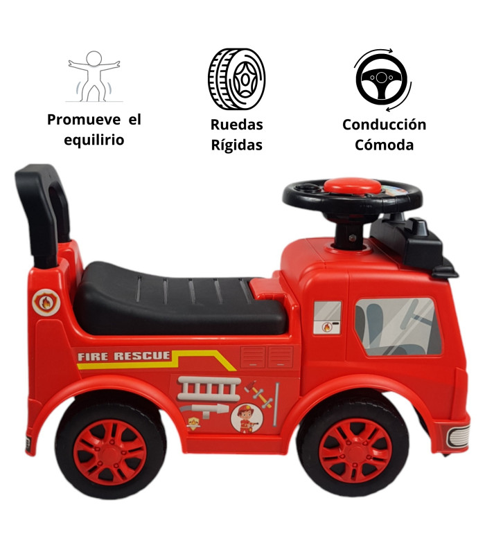 Foto 4 pulgar | Montable Para Niños Carrito Oficios Correpasillos De 53 cm - Rojo