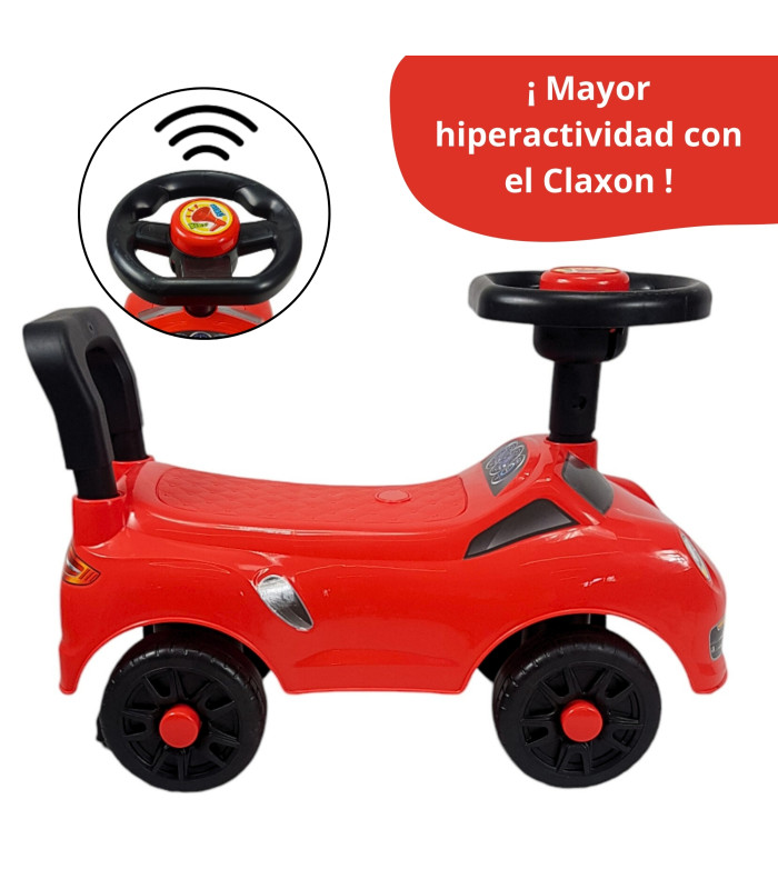 Foto 3 pulgar | Montable Para Niños Carrito Correpasillos 48 cm Con Respaldo - Rojo