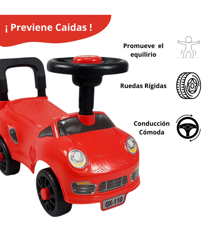 Foto 4 pulgar | Montable Para Niños Carrito Correpasillos 48 cm Con Respaldo - Rojo