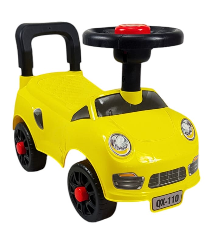 Montable Para Niños Carrito Correpasillos 48 cm Con Respaldo - Amarillo $561