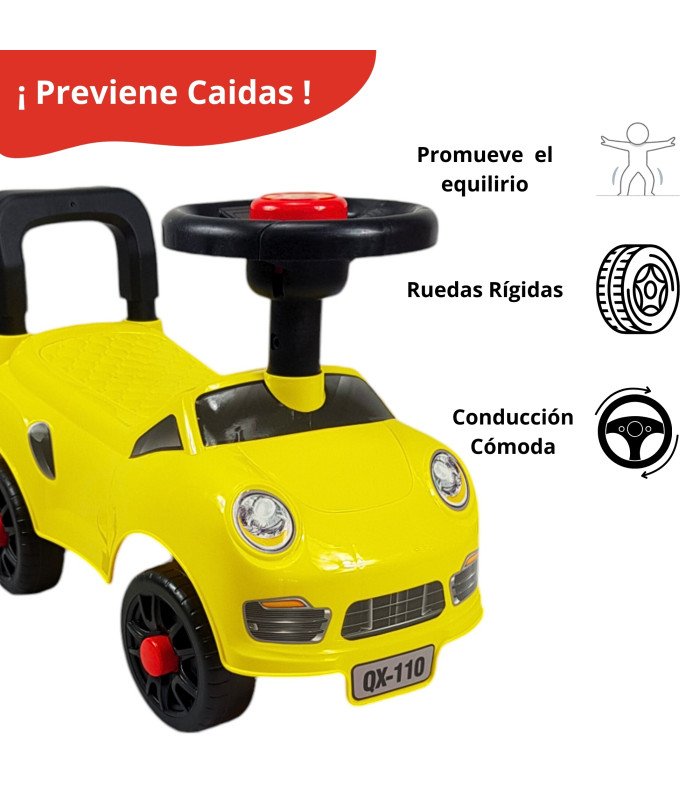 Foto 4 pulgar | Montable Para Niños Carrito Correpasillos 48 cm Con Respaldo - Amarillo