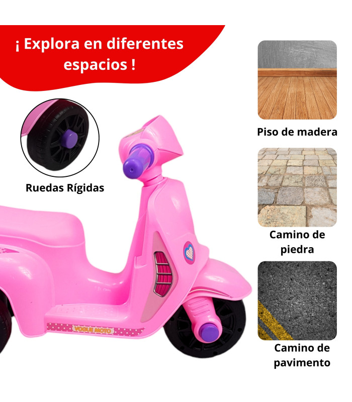 Foto 5 pulgar | Montable Correpasillos para Niños Juguete de Equilibrio Rosa