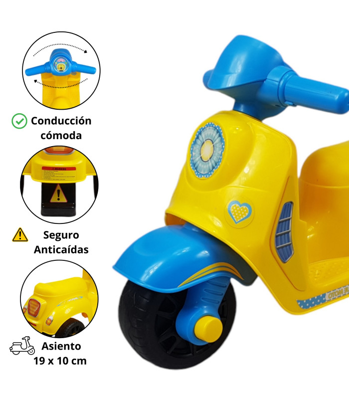 Foto 3 pulgar | Montable Correpasillos para Niños Juguete de Equilibrio Amarillo