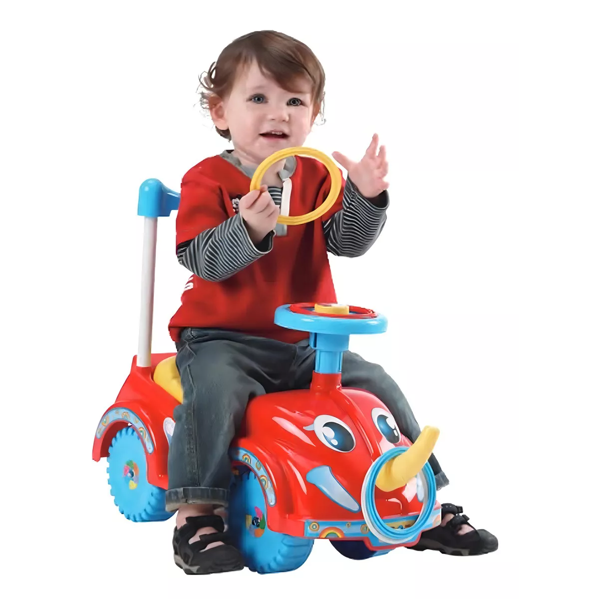 Foto 3 pulgar | Carro Montable Mytoy Elefante Push para Bebe Rojo