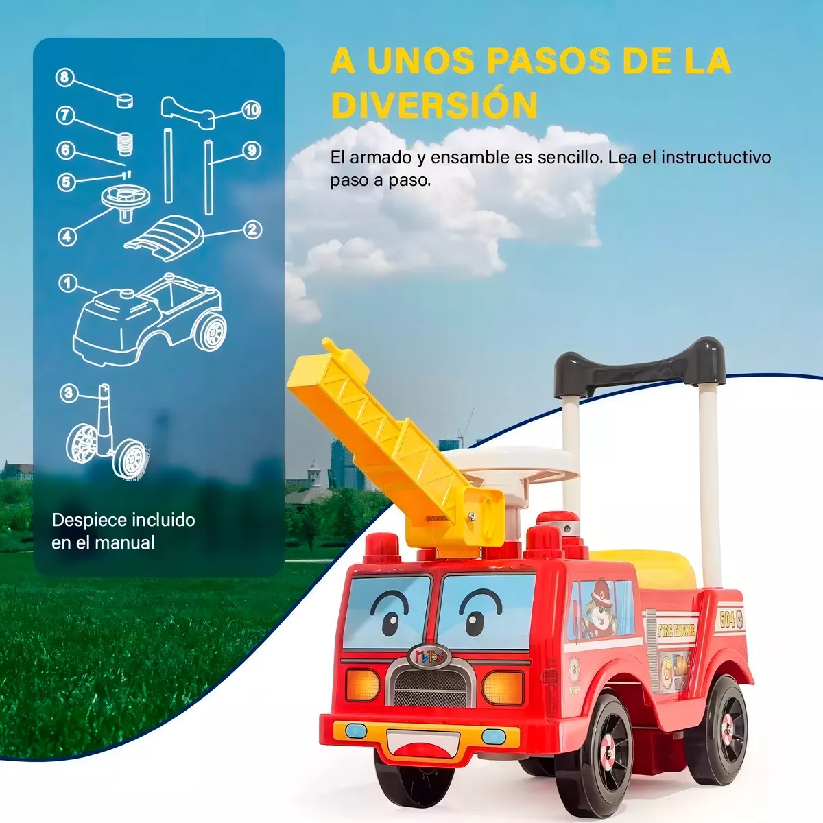Foto 5 | Carro Montable Lab.G Infantil Rojo