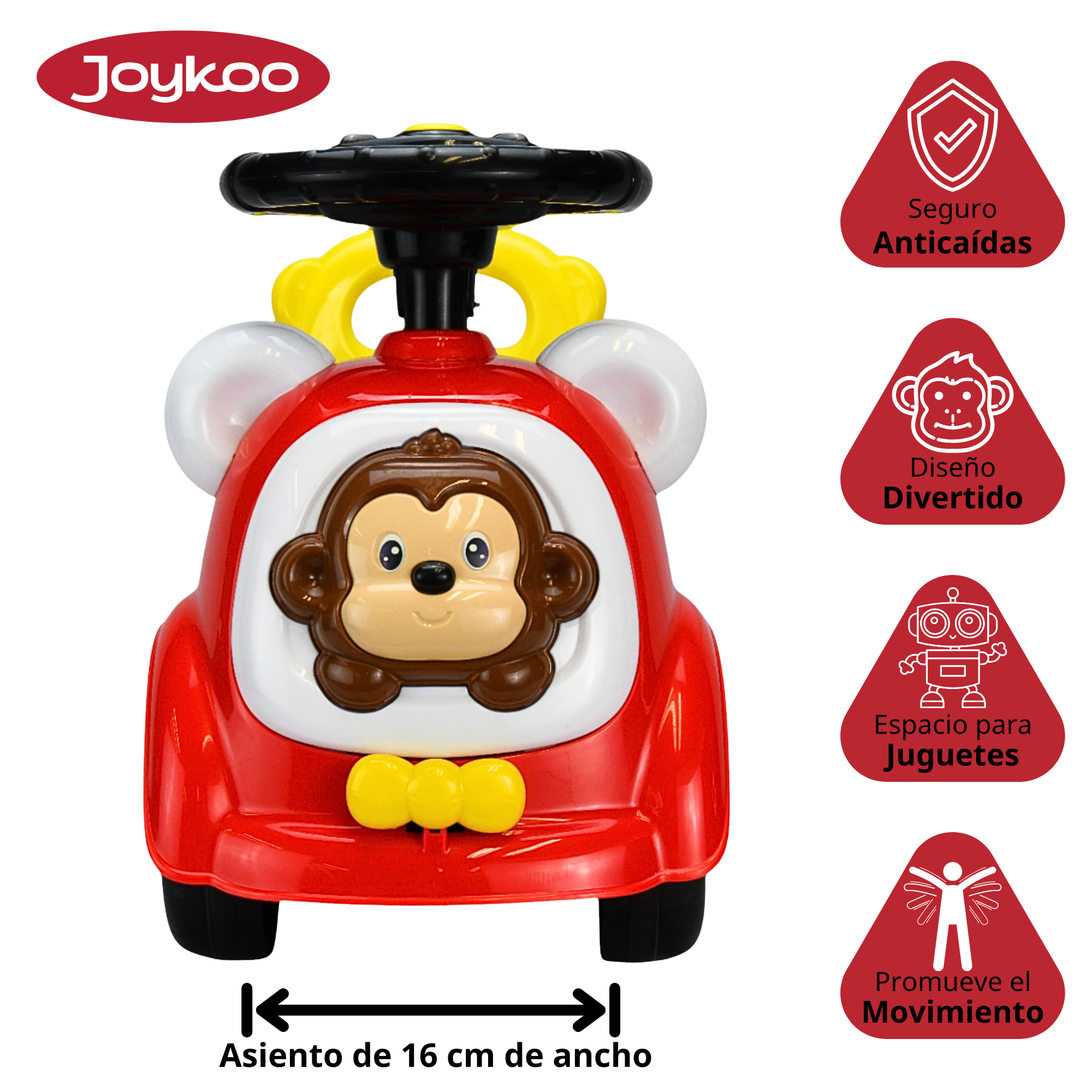 Foto 4 pulgar | Montable Correpasillos Para Niños Con Luz Y Sonido Seguro Anticaidas - Rojo
