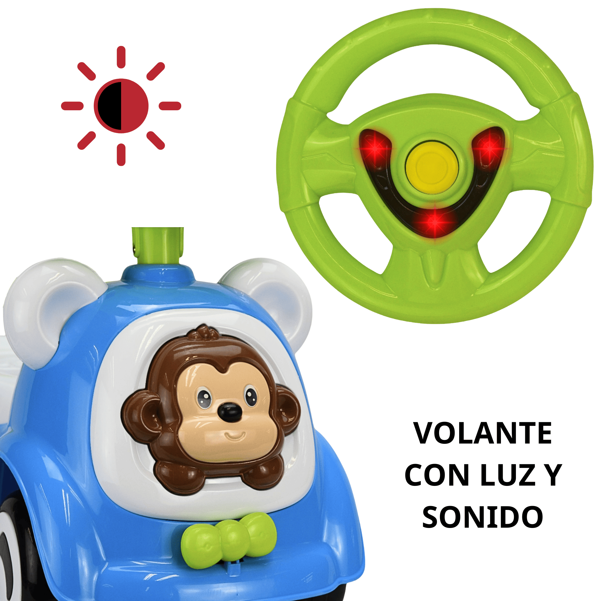 Foto 3 pulgar | Montable Correpasillos Para Niños Con Luz Y Sonido Seguro Anticaidas - Azul
