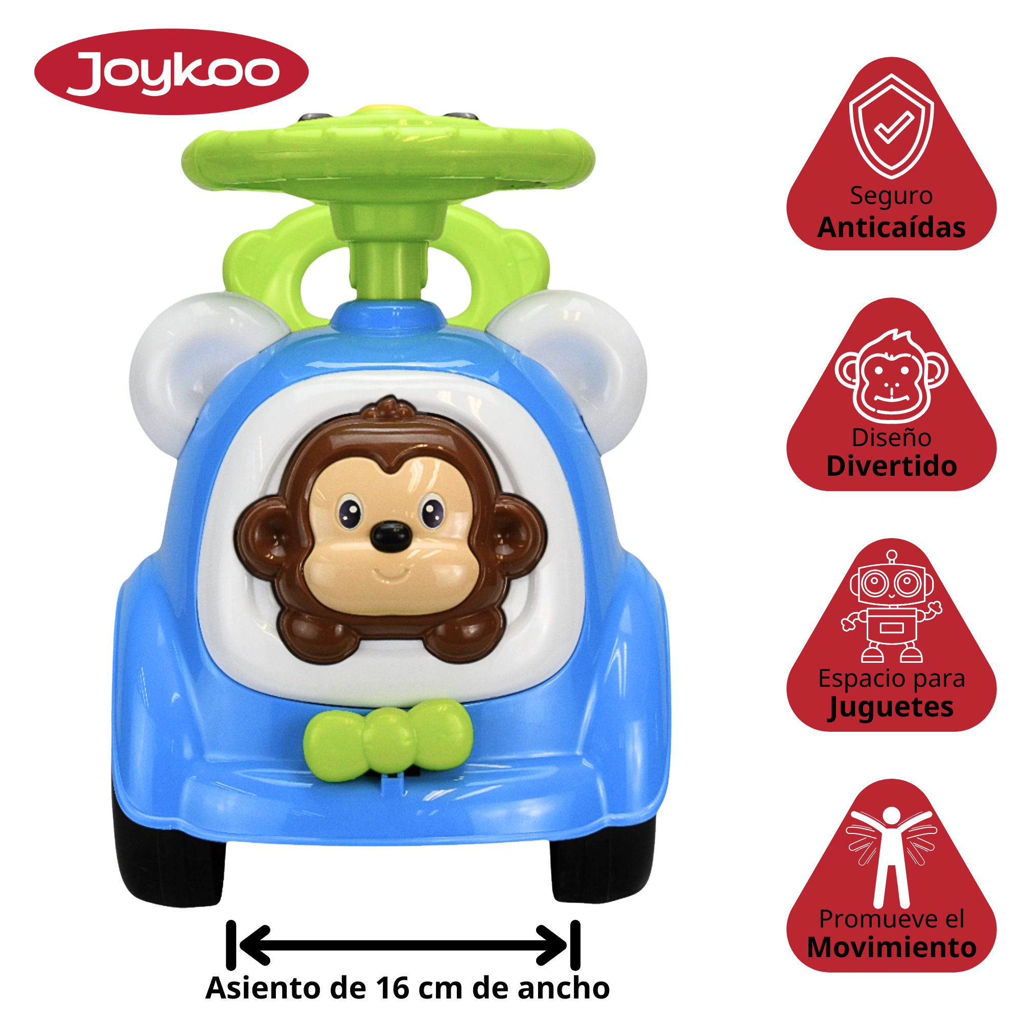 Foto 4 pulgar | Montable Correpasillos Para Niños Con Luz Y Sonido Seguro Anticaidas - Azul