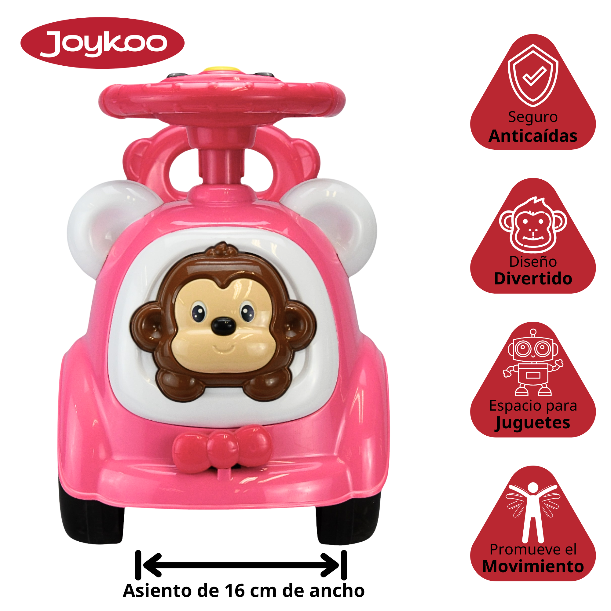 Foto 4 pulgar | Montable Correpasillos Para Niños Con Luz Y Sonido Seguro Anticaidas - Rosa