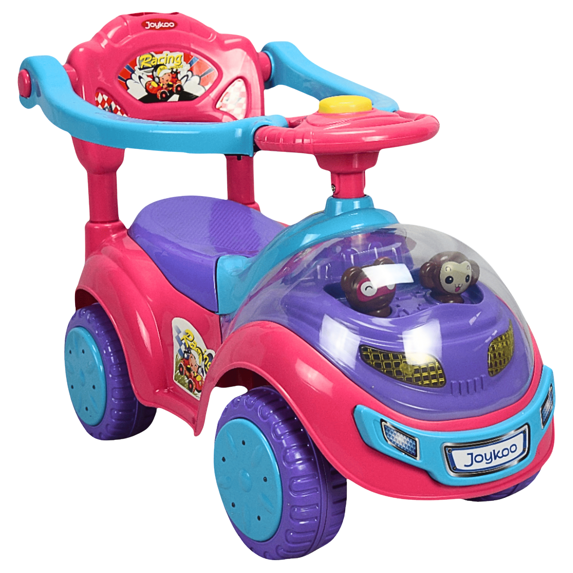Foto 4 pulgar | Montable Correpasillos Para Niños Con Luz Y Sonido Bastón Con Toldo Protector - Rosa