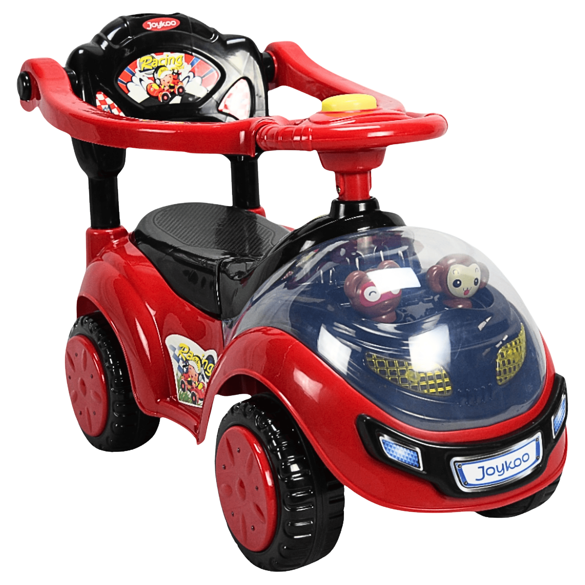 Foto 4 pulgar | Montable Correpasillos Para Niños Con Luz Y Sonido Bastón Con Toldo Protector - Rojo