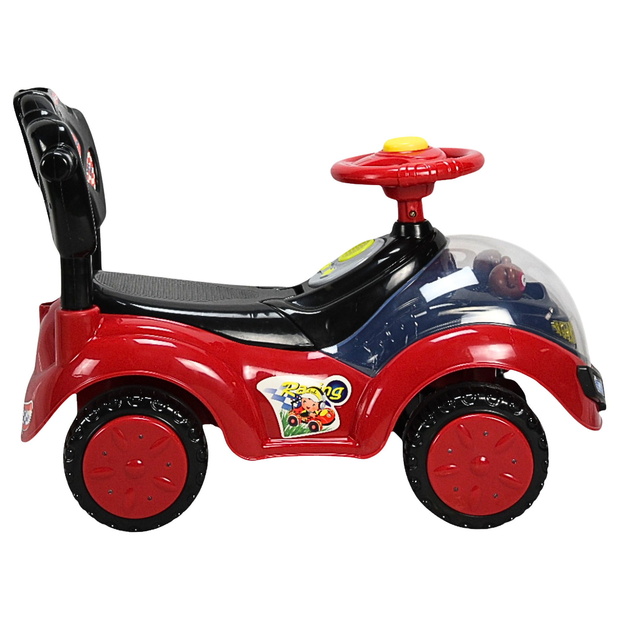 Foto 6 pulgar | Montable Correpasillos Para Niños Con Luz Y Sonido Bastón Con Toldo Protector - Rojo