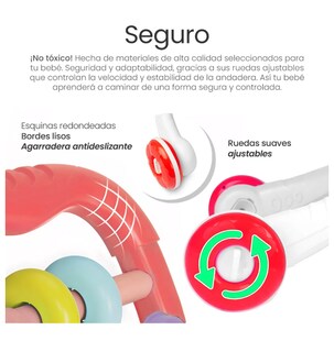 Foto 5 | Andadera Musical Para Bebé Jugete Didáctico Color Rosa