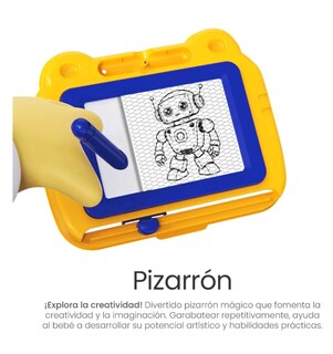 Foto 4 | Andadera Musical Para Bebé Juguetes Didácticos Y Pizarrón Color Azul