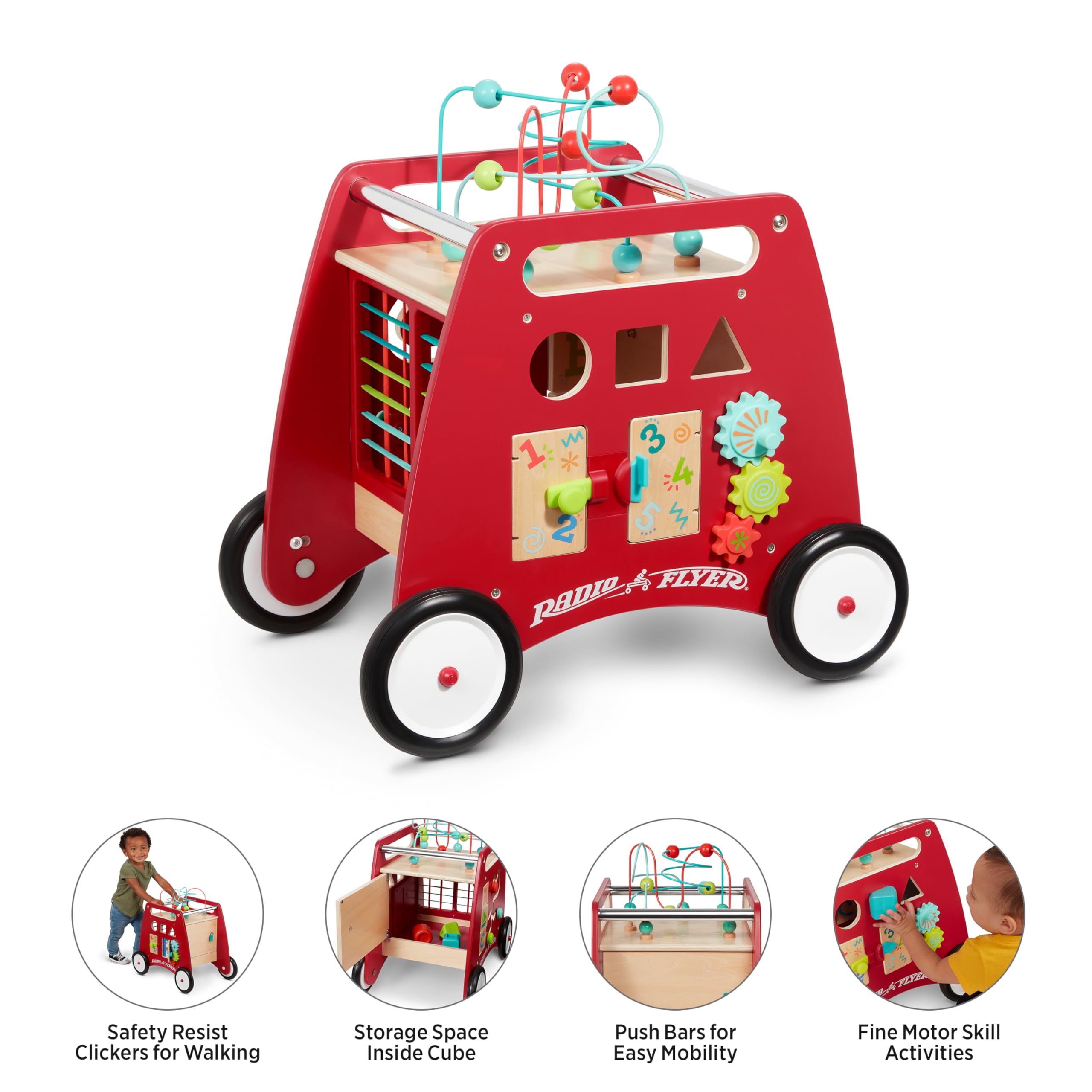 Foto 3 pulgar | Walker Toy Radio Flyer Deluxe Push & Play Cube, De 1 A 3 Años - Venta Internacional.