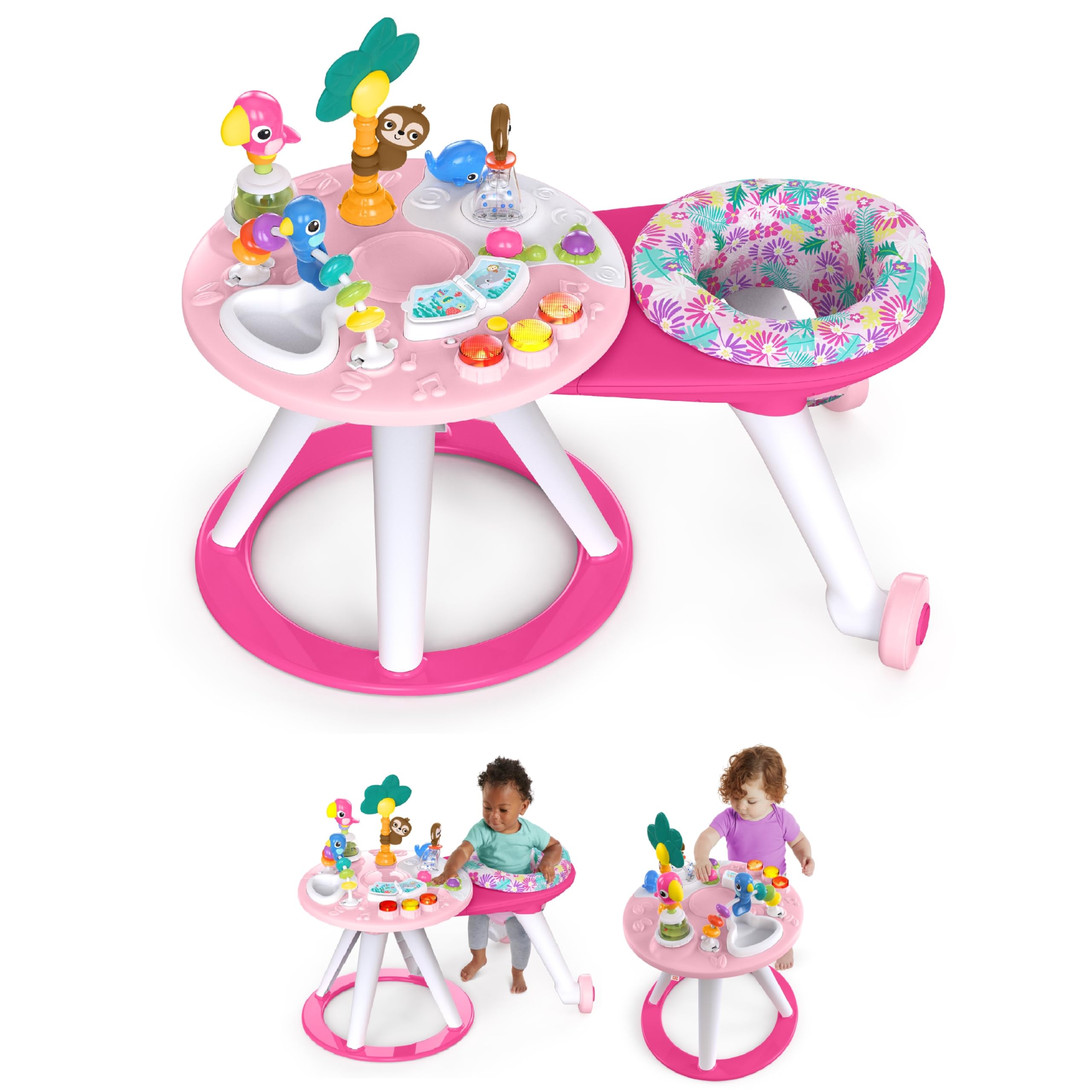 Foto 3 pulgar | Baby Walker Bright Starts Around We Go Tropic Coral 2 En 1 - Venta Internacional.