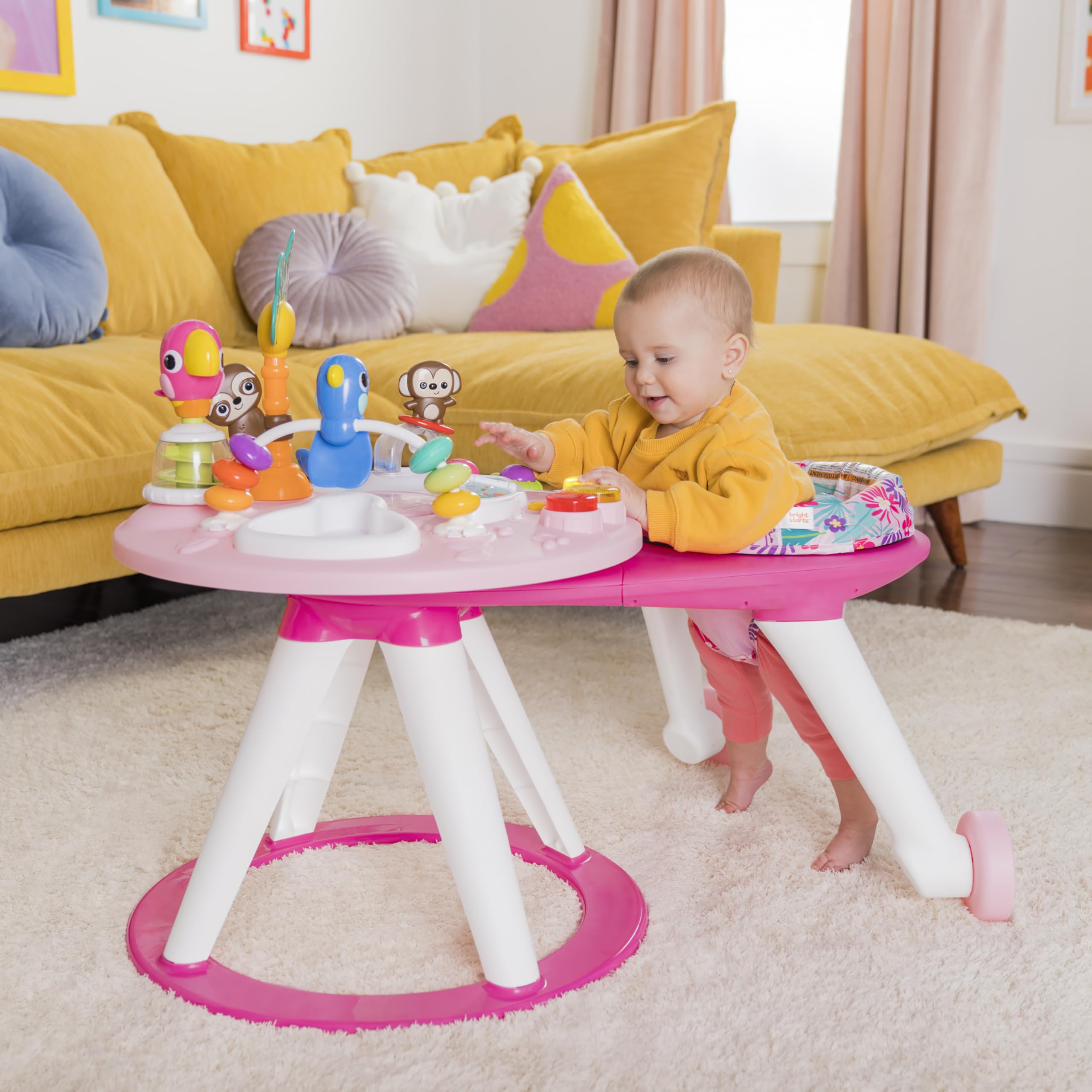 Foto 4 pulgar | Baby Walker Bright Starts Around We Go Tropic Coral 2 En 1 - Venta Internacional.
