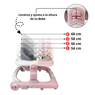 Foto 2 | Andadera Caminadora 2 En 1 Con Luz Y Sonido Diseño De Changuito - Rosa
