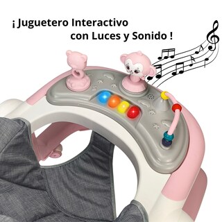 Foto 6 | Andadera Caminadora 2 En 1 Con Luz Y Sonido Diseño De Changuito - Rosa