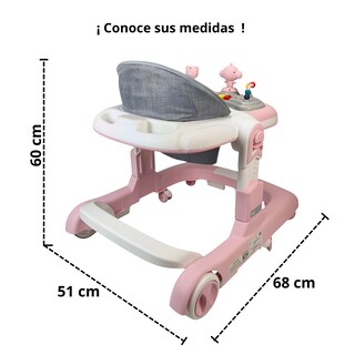 Foto 7 | Andadera Caminadora 2 En 1 Con Luz Y Sonido Diseño De Changuito - Rosa