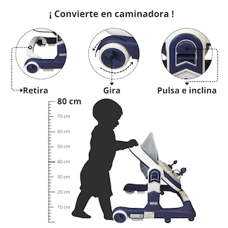 Foto 4 | Andadera Caminadora 2 En 1 Con Luz Y Sonido Diseño De Changuito - Azul