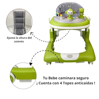 Foto 3 | Andadera Caminadora 2 En 1 Con Luz Y Sonido Diseño De Changuito - Verde
