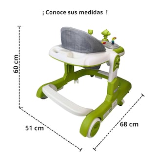 Foto 7 | Andadera Caminadora 2 En 1 Con Luz Y Sonido Diseño De Changuito - Verde