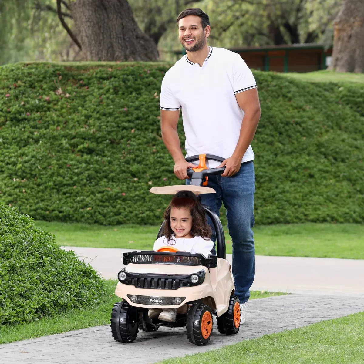 Foto 7 pulgar | Montable De Niños Prinsel Push Car Adventure Max Llantas 360 Beige